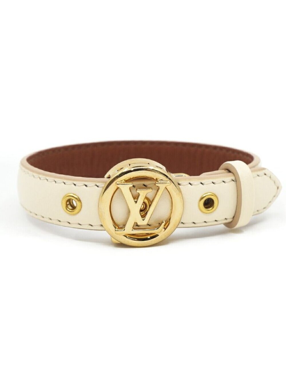 Louis Vuitton Bracelet All Around Leather White Gold